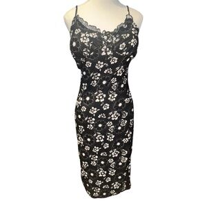 Black and White Floral Dress